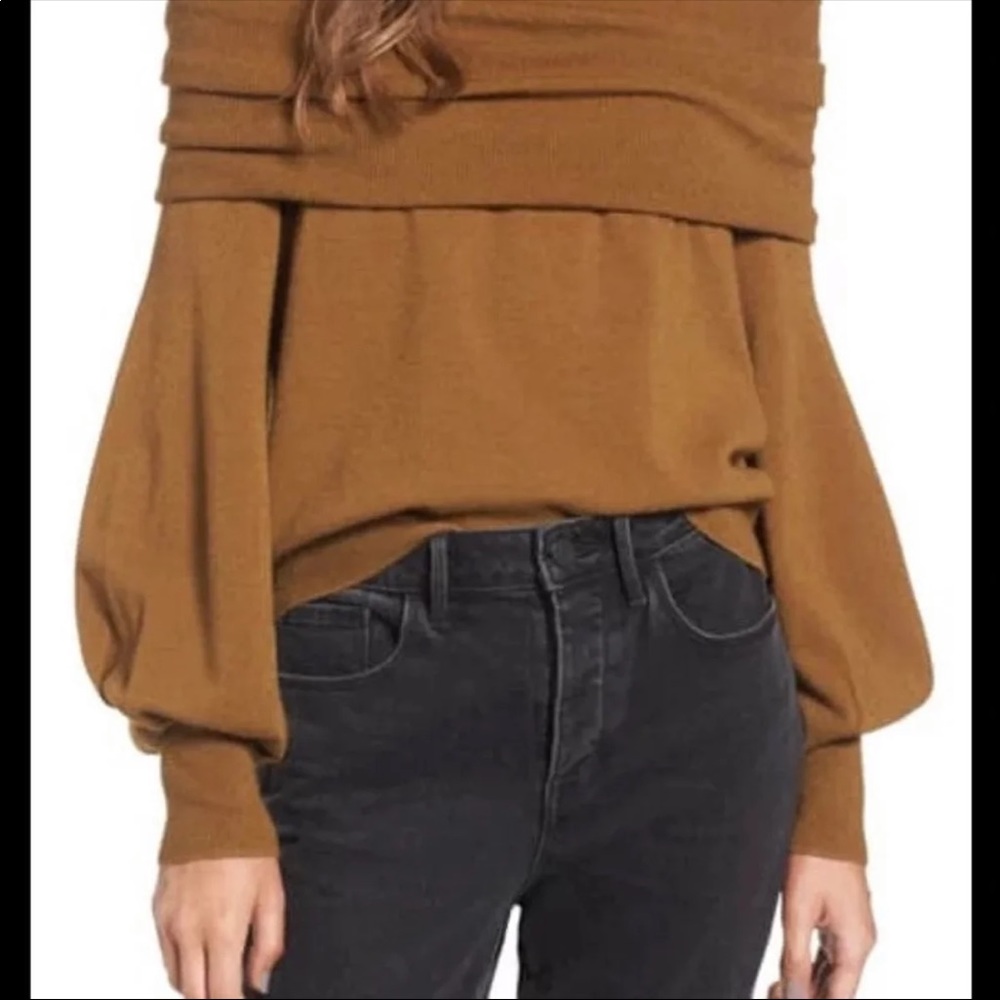 Something Navy - off the shoulder sweater